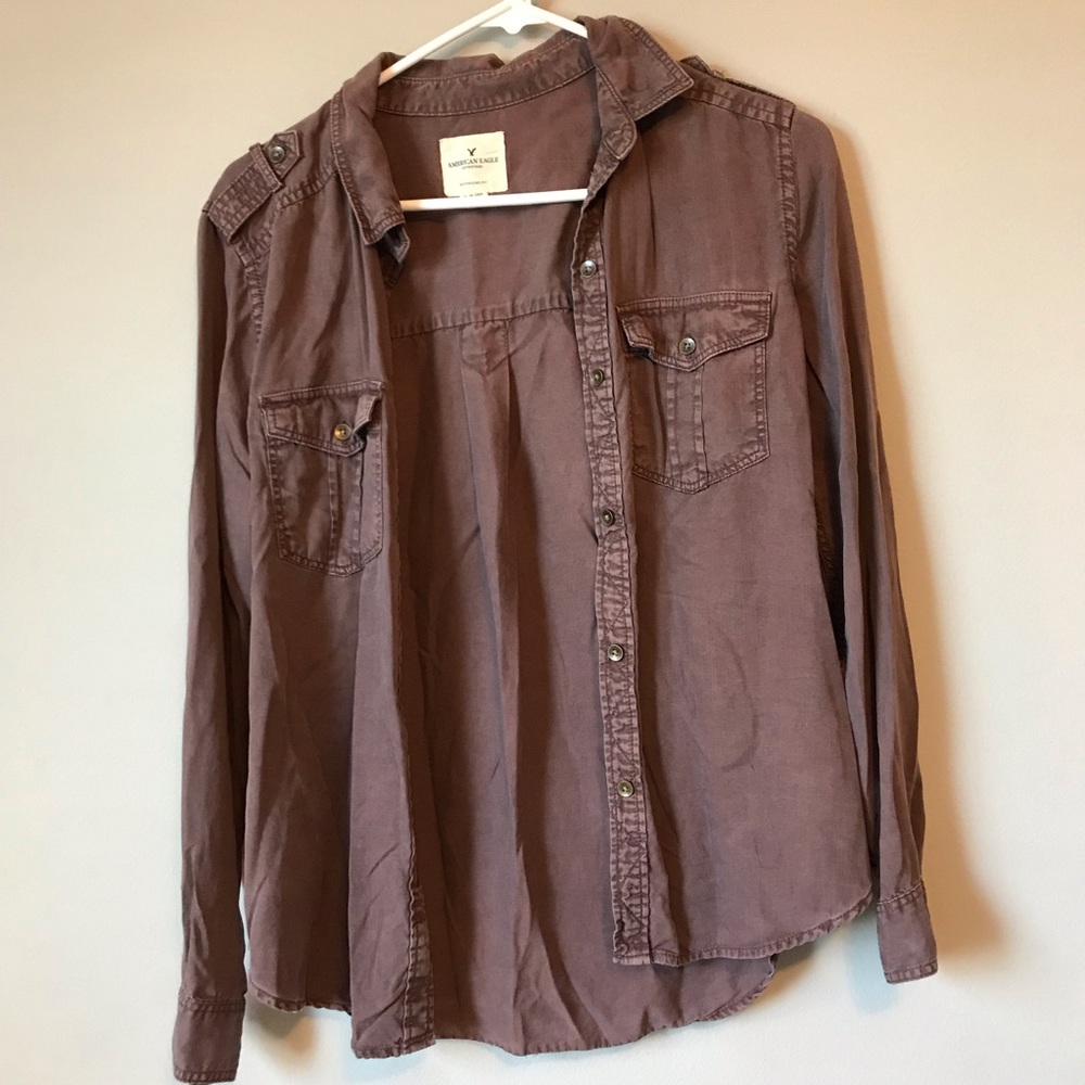 American Eagle utility button up shirt